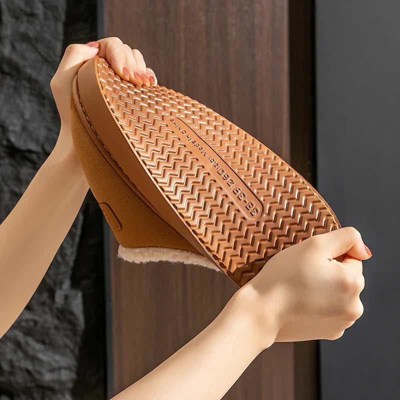 Sandalen voor Binnen met Antislip Zool van Katoen voor Dames