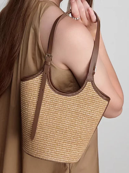 Rotan Strandtas voor Dames Handgemaakt Boho Stijl