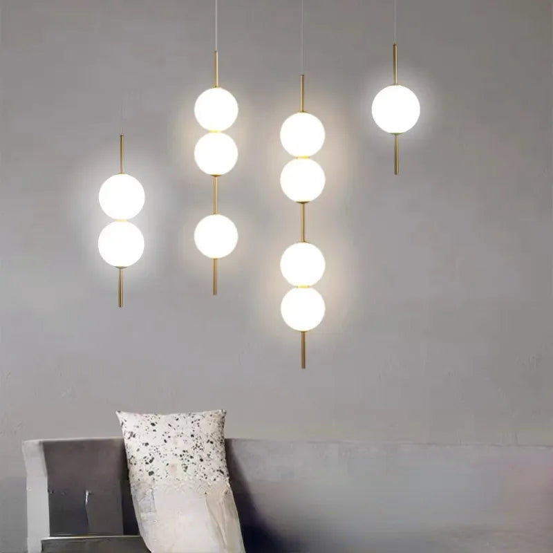 Moderne Glazen Hanglamp met 1, 2, 3 of 4 Lichtpunten – Eigentijds Design voor Slaapkamer, Eetkamer, Woonkamer