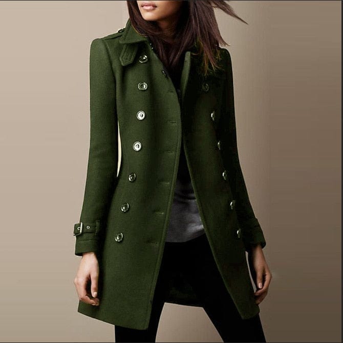 Klassieke Trenchcoat Dubbele Rijen Heren