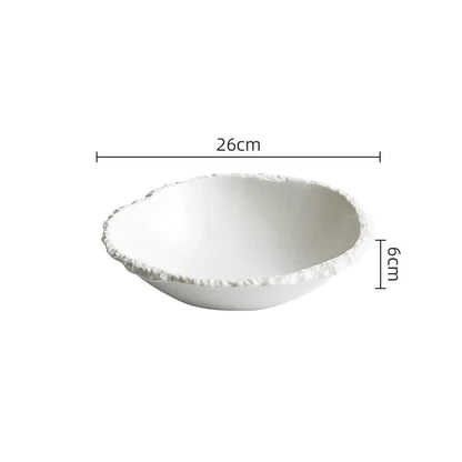 Keramische Serveerkom Rustiek Natuurlijk Design voor Salade en Warme Gerechten