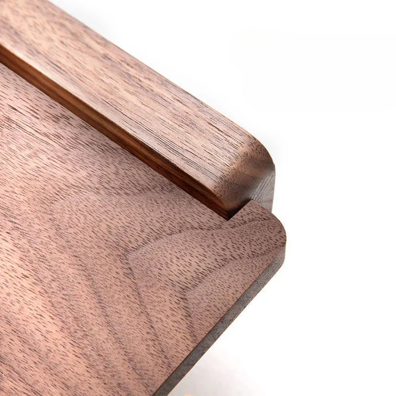 Toiletrolhouder Hout Walnoot Wandmontage Bruin Met Plank Badkamer Toilet Papierhouder Wandrek Minimalistisch Interieur