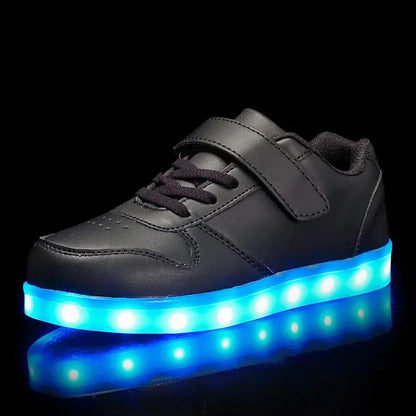 LED Kinderschoenen Sneakers Synthetisch Rubber Roze Met Licht Speelgoed Schoenen Klittenband Verlichting Kinderen