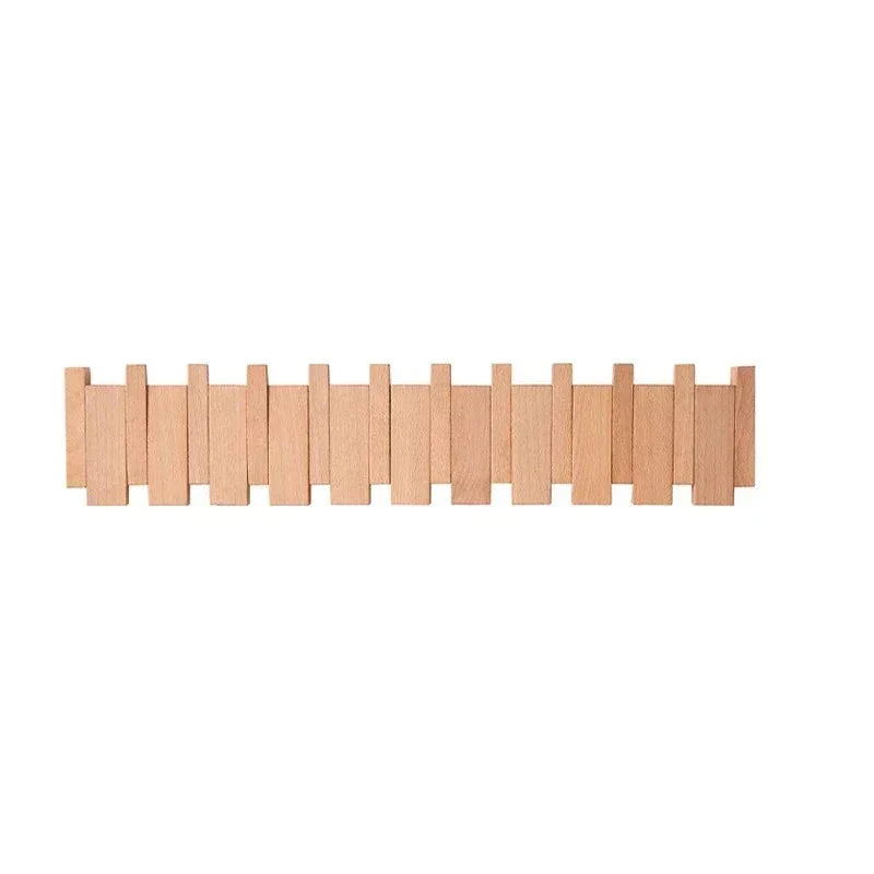 Magnetische Wandkapstok Beuken & Walnoot – Inklapbare Haken Duurzaam FSC-Hout Smal Design Hal Entree Slaapkamer Scandinavisch