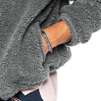 Heren Fleece Jas Warm Gevoerd met Capuchon Zacht