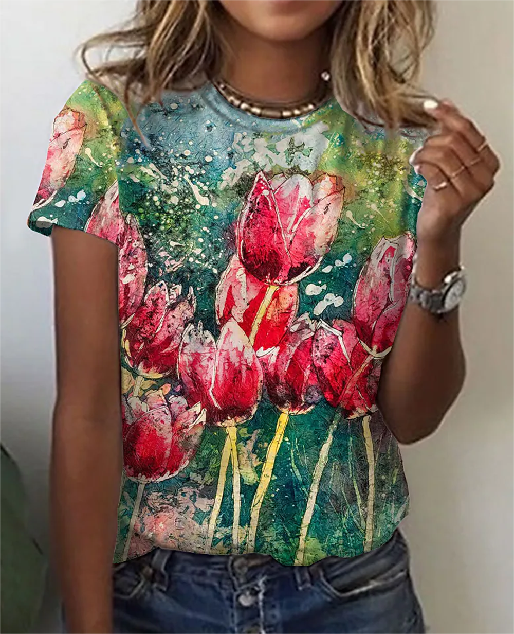 Zomer T-shirt Vrouwelijk Stijlvol Zenith - StudioMarella