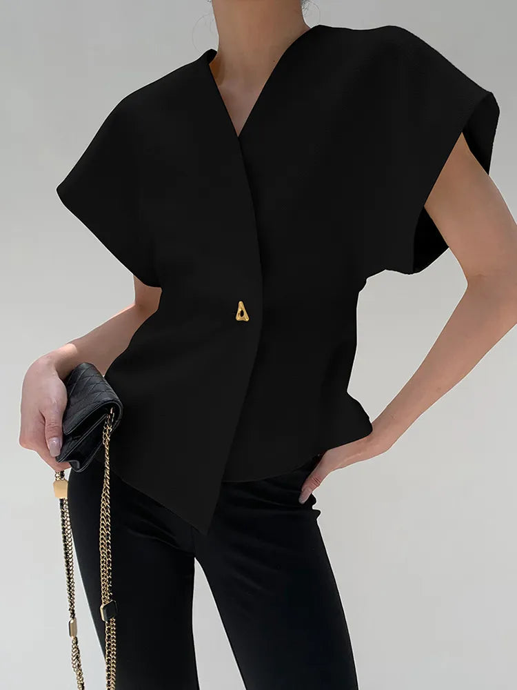 Dames Blazer met Strikking en Gestructureerde Taille