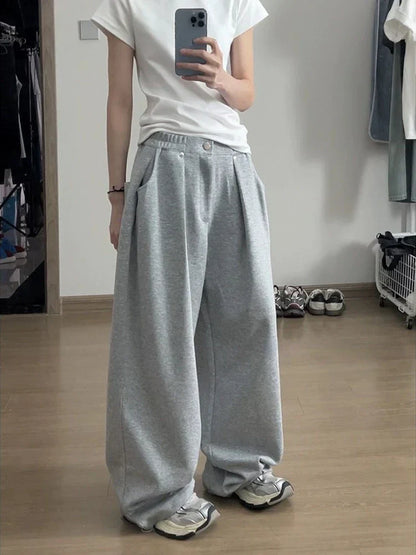 Dames Oversized Joggingbroek Zwart Sweatpants