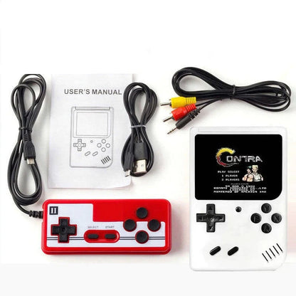 Retro Handheld Spelcomputer met 400 Klassieke Games – Oplaadbaar met TV-Aansluiting – 3 Inch Scherm – Zwart, Wit, Rood, Blauw, Geel