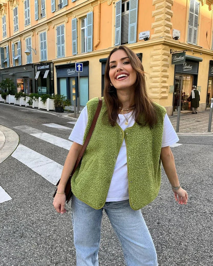 Dames Fleece Vest Mouwloos Warm voor Outdoor