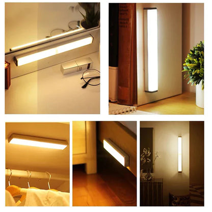 Bewegingssensor LED Nachtlampje 50cm Draadloos Dimbaar Batterij Verlichting Gang Kast Trap Warm Wit Koel Wit