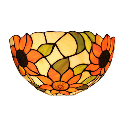 Tiffany Wandlamp Glas E27 Retro Blauw Woonkamer Slaapkamer Gang LED Wandverlichting Pastorale Stijl Eetkamer Studeerkamer