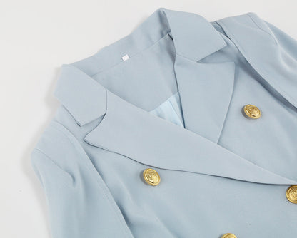 Zwarte Capejurk met Gouden Blazerdetails