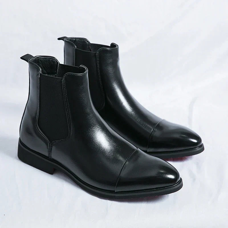 Heren Chelsea Boots Rode Zool – Stijlvolle Laarzen voor Mannen