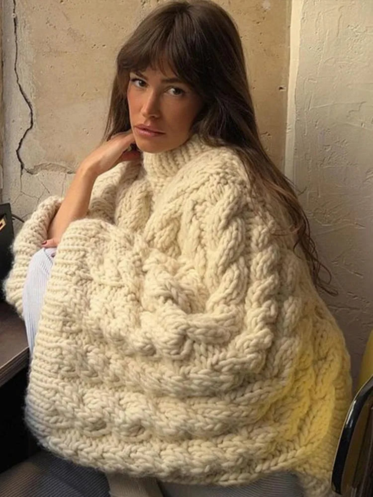 Gebreide Oversized Trui Zachte Warme Mujesweater