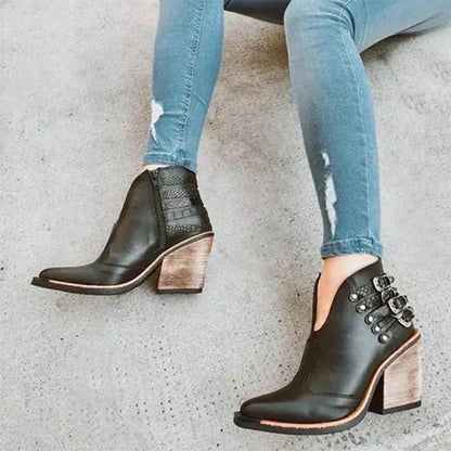Studded Laarzen Grote Gesp Stoer Design