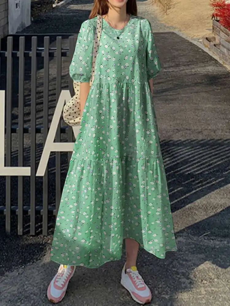 Zomerjurk Bloemenprint Vrouwen Jurk Zomerse Stijl