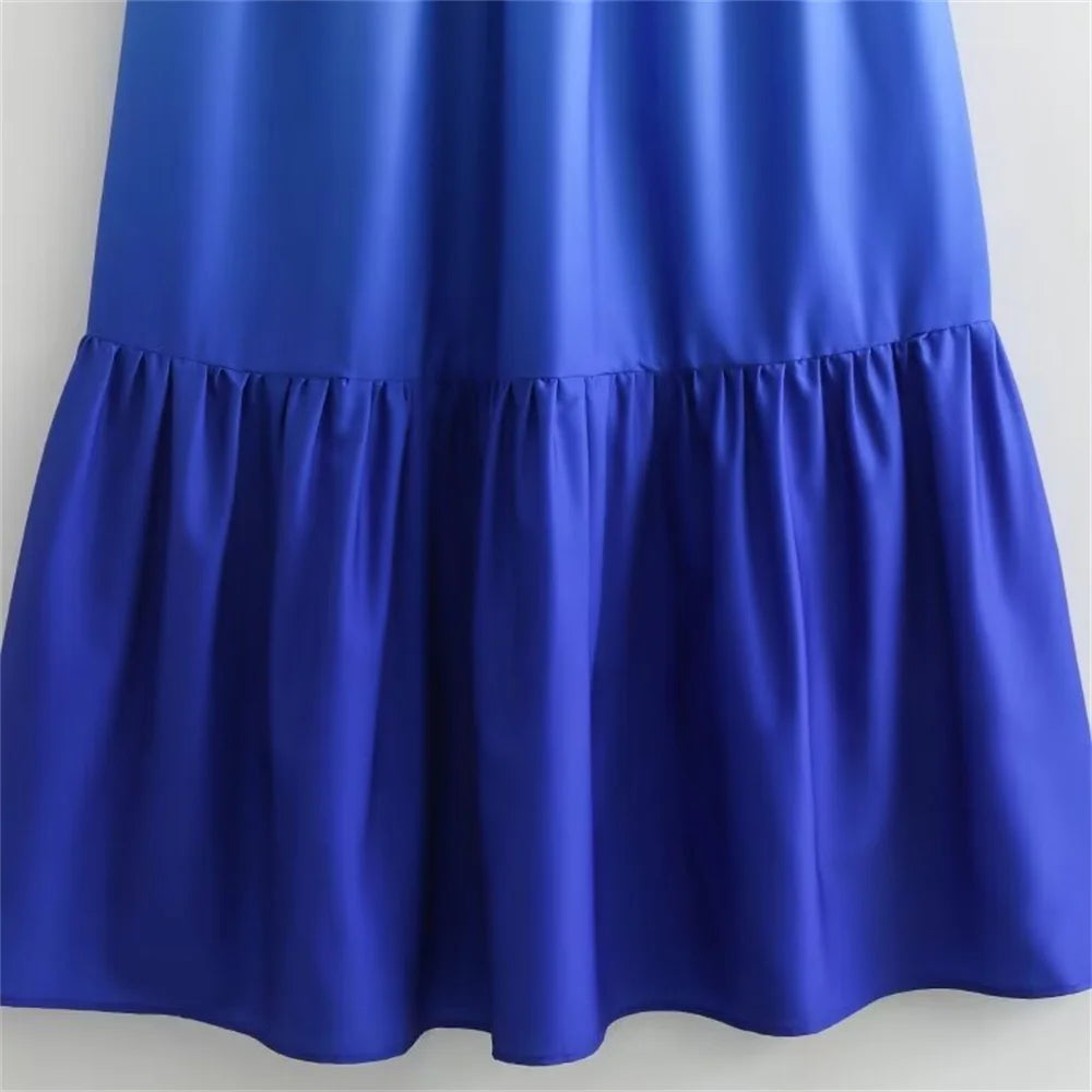Zomerjurk Elegante Vrouwelijke Jurk Korte Mouw