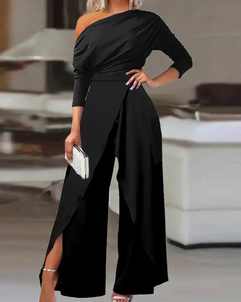 Zomer Jumpsuit Wijd en Elegante Jurk voor Vrouw