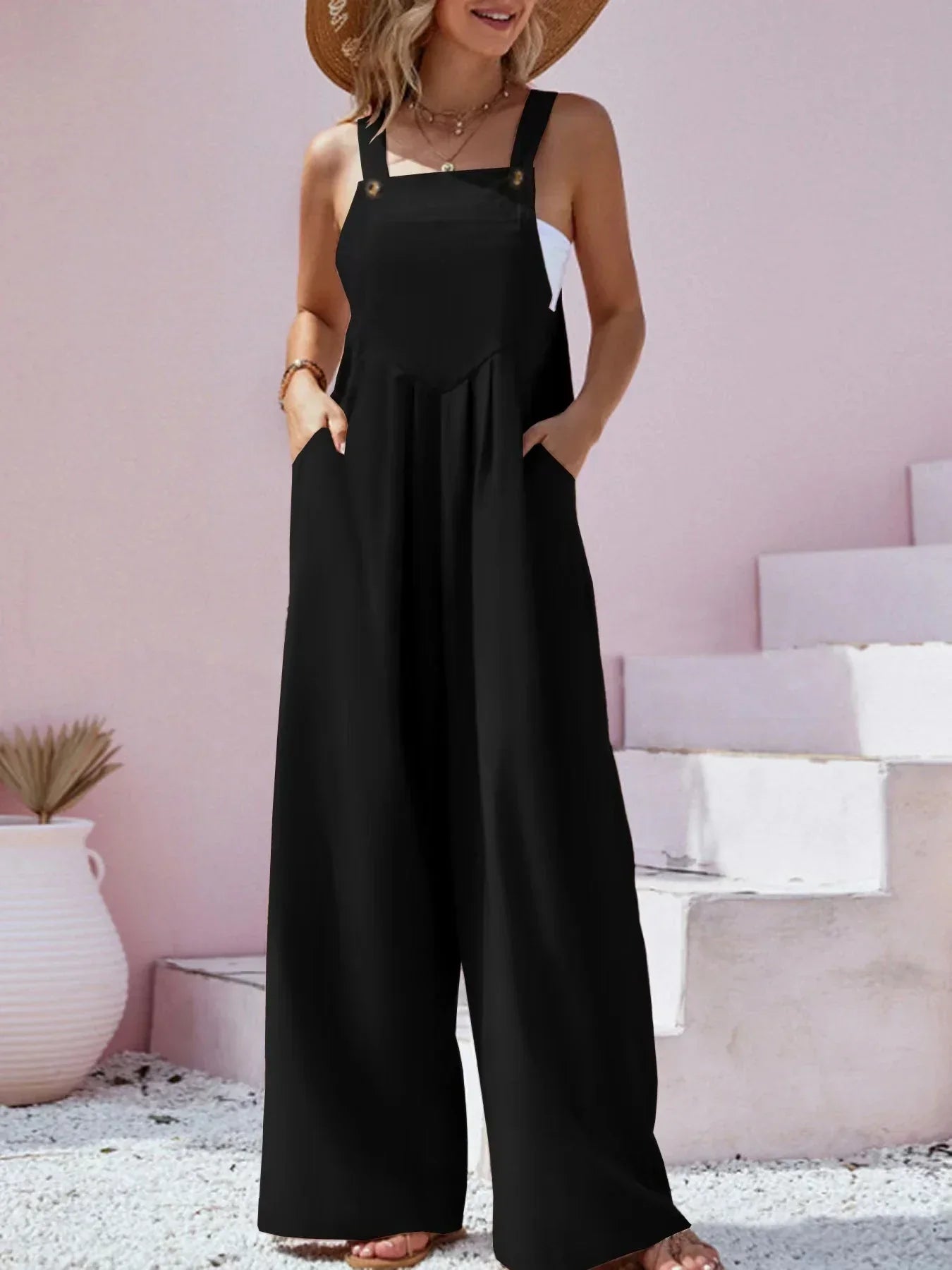 Vrouwelijke Zomer Jumpsuit Wijd en Comfortabel