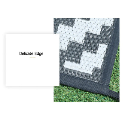 Buitenkleed Grijs Waterproof PP 120x180cm Tuinkleed Opvouwbaar Terras Balkon Camping Picknick Vloermat Buitentapijt