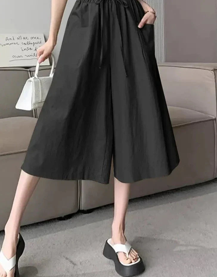 Korte Cropped Broek voor Vrouw Modieus Design