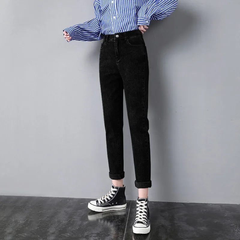 Vintage Wijde Jeans Dames Modieuze Stijl