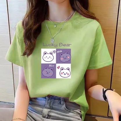 T-Shirt Cartoon Print Leuke Zomerdesigns