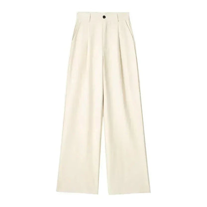 Dames Oversized Pantalon Beige Losse Zomerbroek