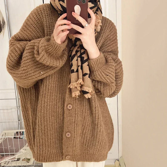 Dames Plus Size Cardigan - Comfortabele Warme Trui voor Vrouwen - StudioMarella