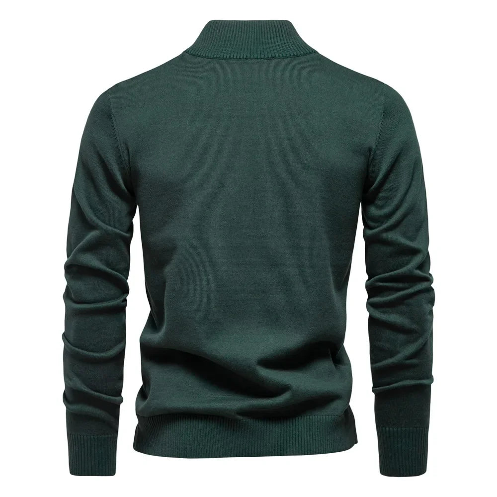 Heren Trui Quarter-Zip Klassiek Comfortabel