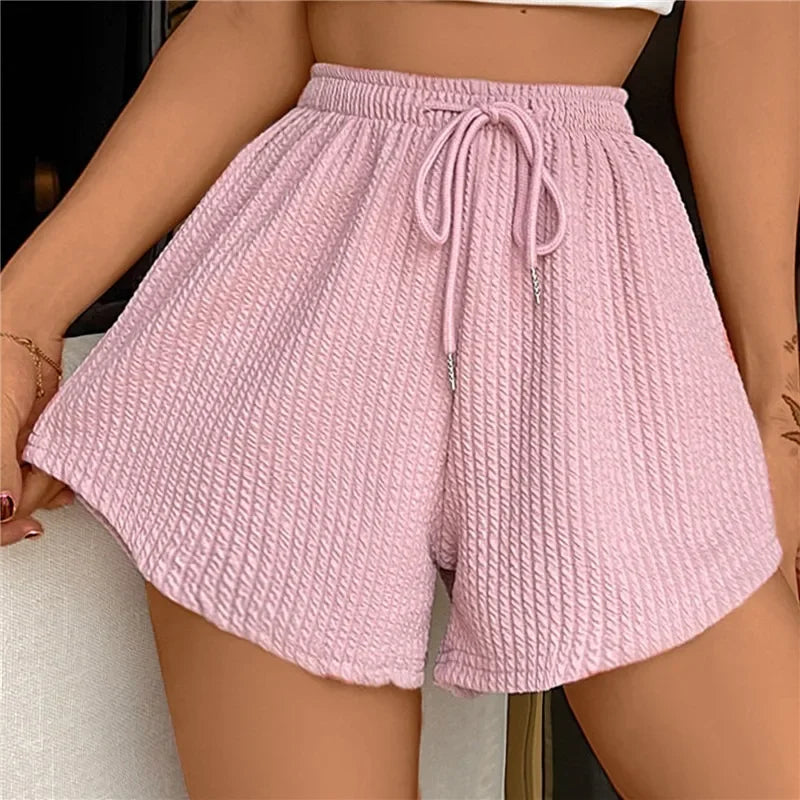 Vrouwelijke Shorts Wijd en Comfortabel met Snoeren