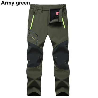 Heren Softshell Wandelbroek Waterdicht Warm Winddicht Outdoor Wandelen Trekking