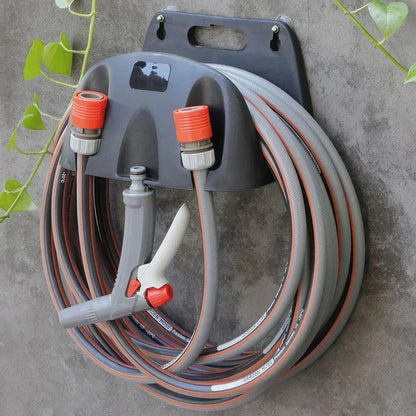 Wandhouder voor Tuinslang Zwart Kunststof 15x26x16cm Opbergsysteem