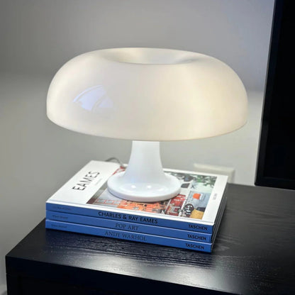 Tafellamp Retro Paddenstoel Italiaans Design PVC 28cm Warm Licht