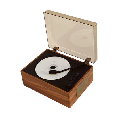 Retro CD-speler Bluetooth 5.1 Draagbaar Hout USB AUX Woonkamer Slaapkamer Muziekspeler Oplaadbaar Afstandsbediening Vintage