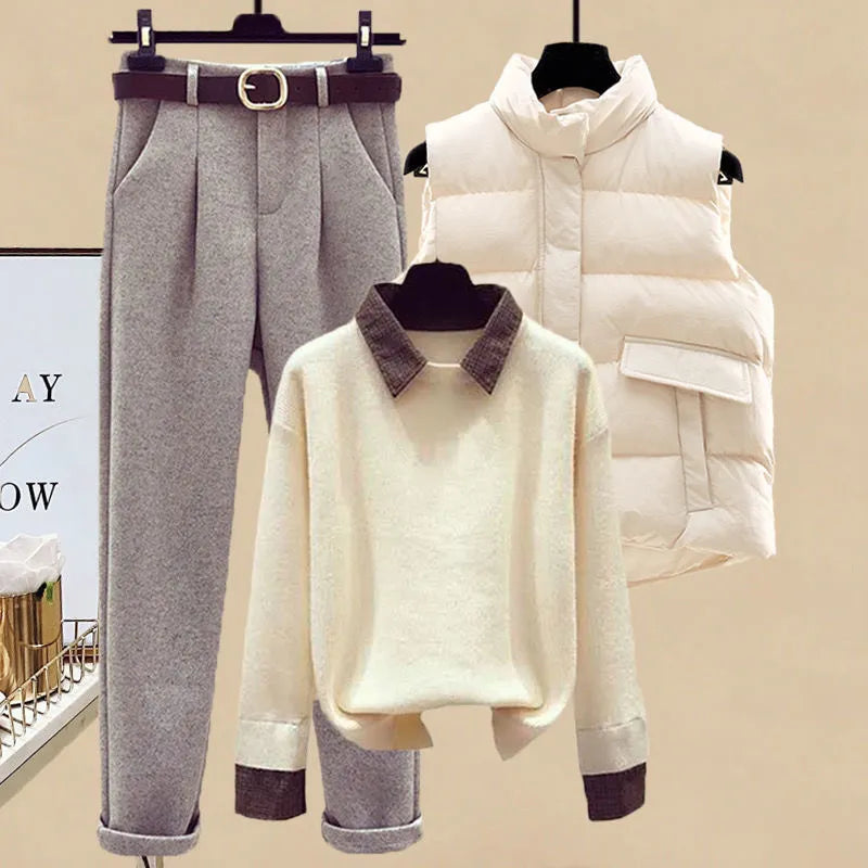 Dames 3-Delige Set Elegant Klassieke Outfit
