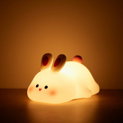 Nachtlampje Dieren LED Nachtverlichting Zacht Siliconen USB Oplaadbaar Timer Sfeerverlichting Kinderkamer