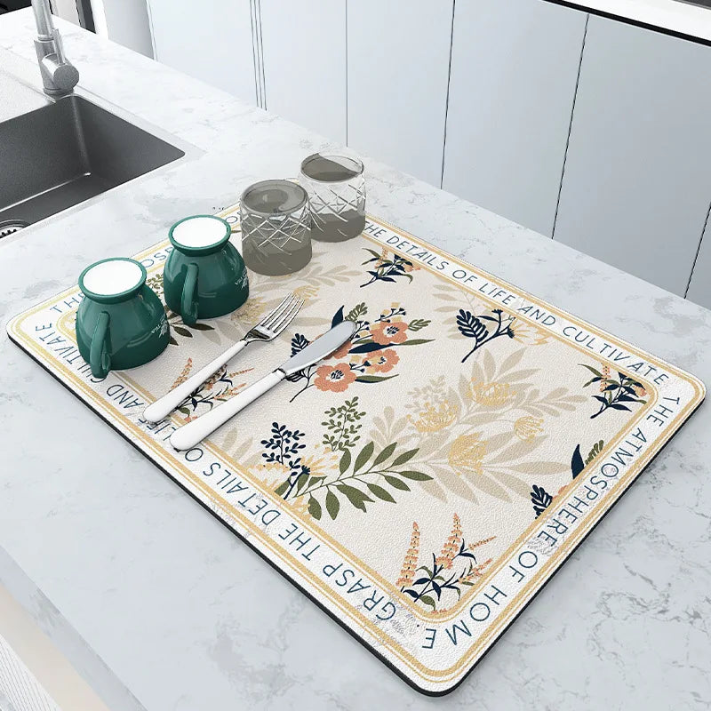 Keukenmat Absorberend Antislip Microvezel 50x60cm Wasbaar Droogmat