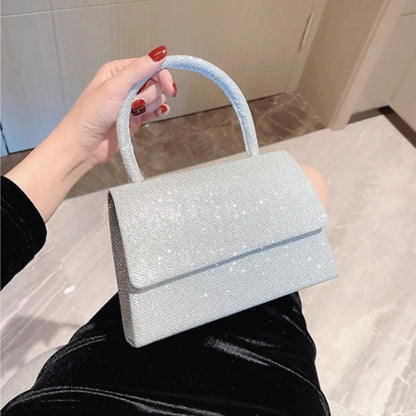 Glittersilver Clutch Tas Glamour Model - StudioMarella