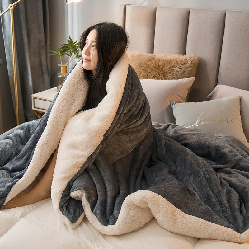 Wollen Plaid Deken | Warm & Zacht | Dubbelzijdig | Voor Bed, Bank & Winter