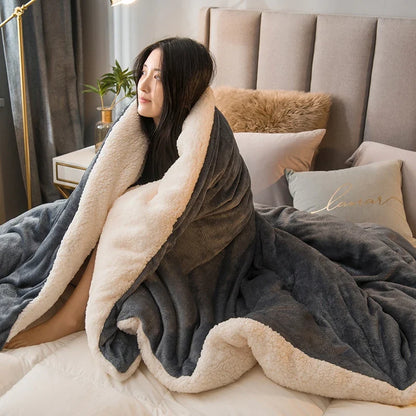 Wollen Plaid Deken | Warm & Zacht | Dubbelzijdig | Voor Bed, Bank & Winter