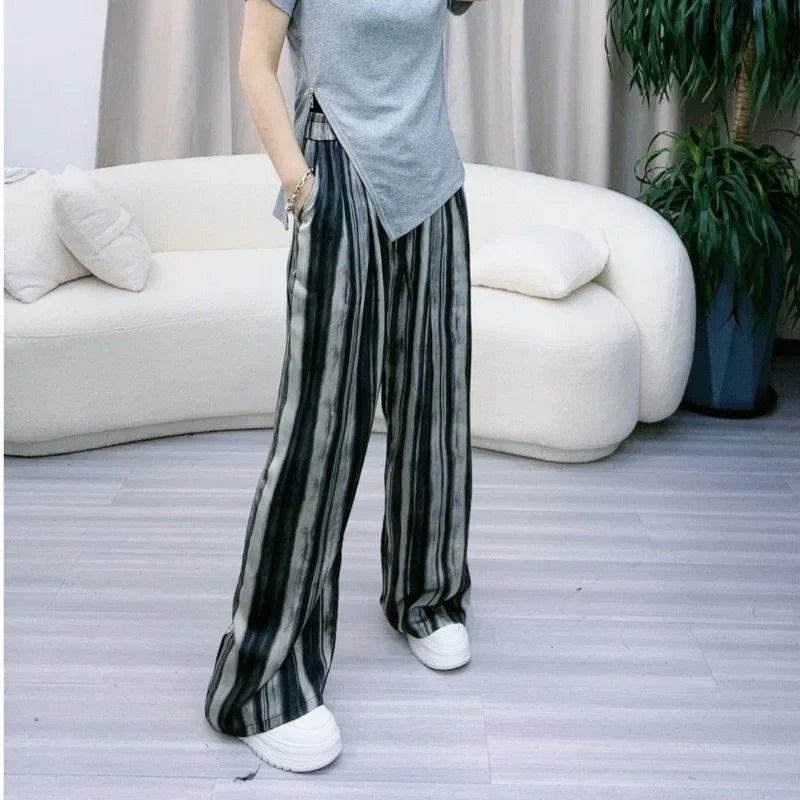 Zomerse Broek Elegante Lange Eclat Stijl
