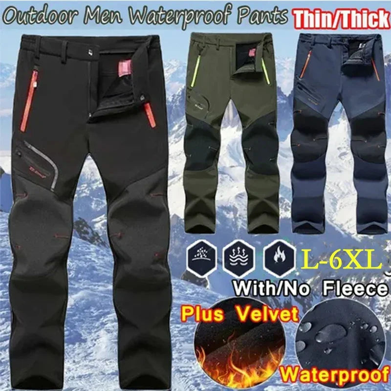 Heren Softshell Wandelbroek Waterdicht Warm Winddicht Outdoor Wandelen Trekking