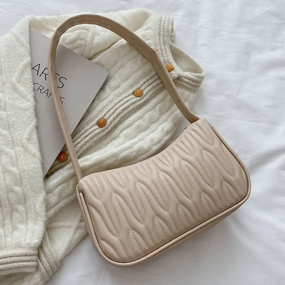 Luxe Handtas van Leer met Gouden Sluiting