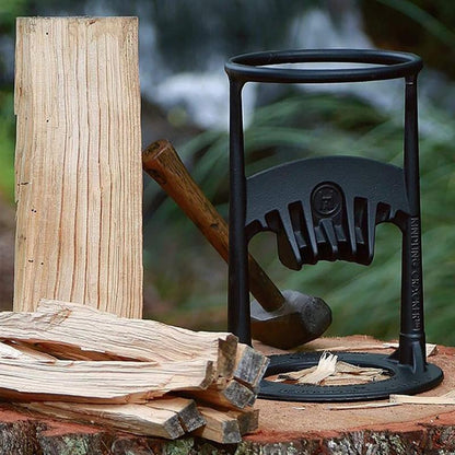 Handmatige Houtklover Staal 27 cm Zwart-Rood voor Veilig Hout Splitsen