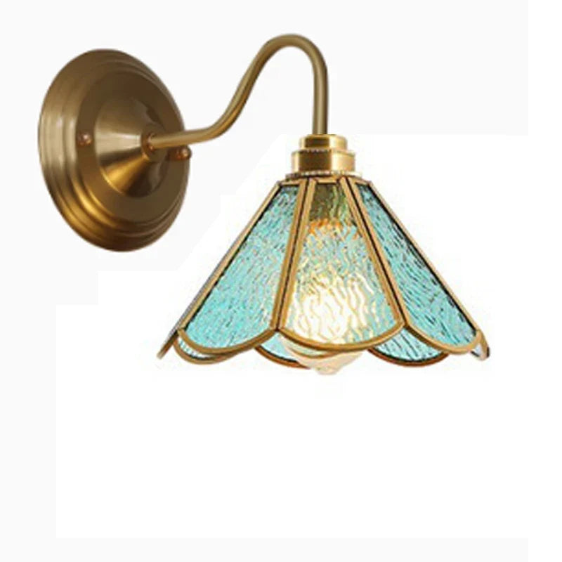 Wandlamp Tiffany Gebrandschilderd Glas Koper E27 Slaapkamer Woonkamer Gang Retro Vintage Wandverlichting Sfeerverlichting Klassiek