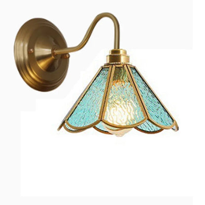 Wandlamp Tiffany Gebrandschilderd Glas Koper E27 Slaapkamer Woonkamer Gang Retro Vintage Wandverlichting Sfeerverlichting Klassiek