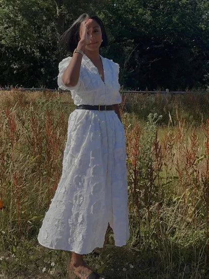 Elegante Jurk met Kant en Uitholling