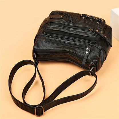 Vintage Handtas Vegan Leer Elegante Schoudertas Dames Retro Stijl Dagelijkse Tas Mode Accessoire Vrouwen